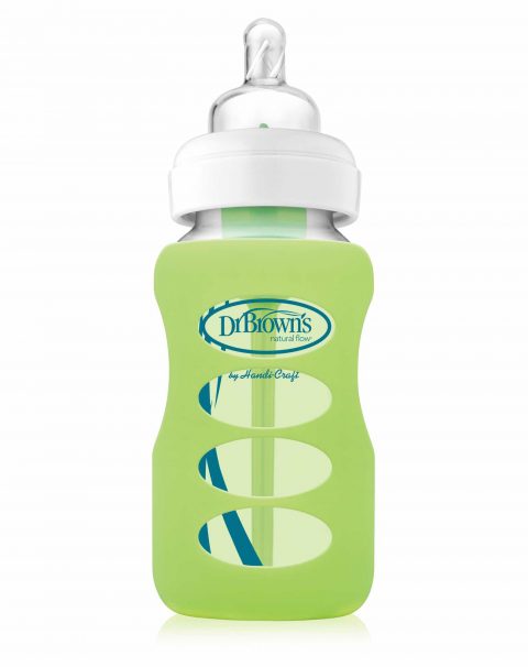 WB9100_Product_Options_Glass_Wide-Neck_9oz_270ml_with_AC090_Light_Green_Sleeve